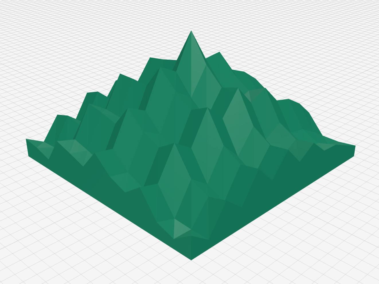 Low-poly mountain range