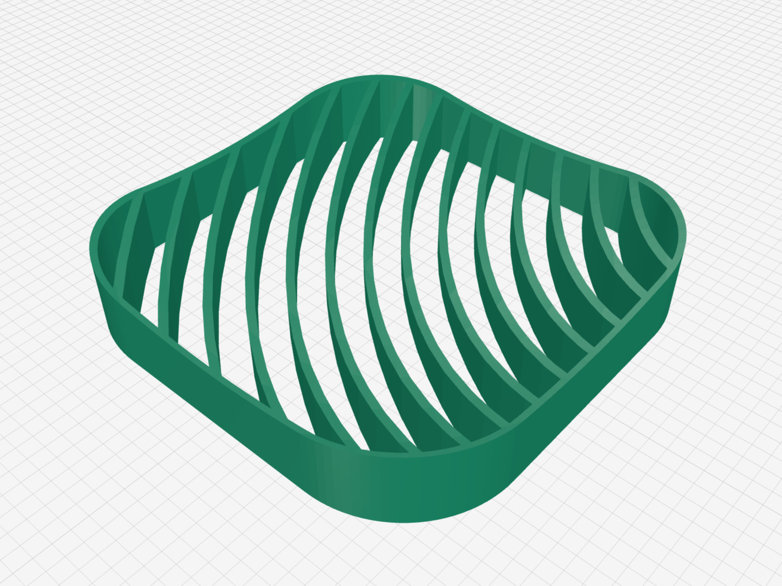 Soap dish v3 (radial lines)